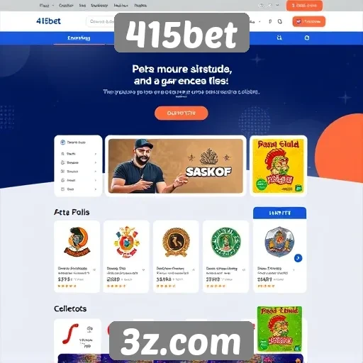 Interface e usabilidade do site 415bet